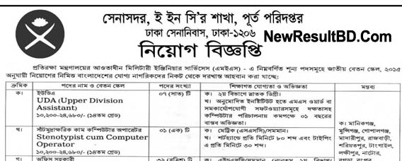 Military Engineer Services (MES) Job Circular 2019