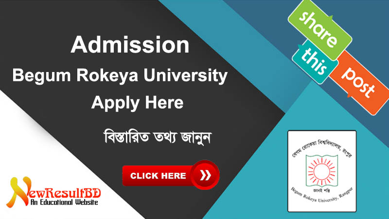 Begum Rokeya University Rangpur Admission 2020-21