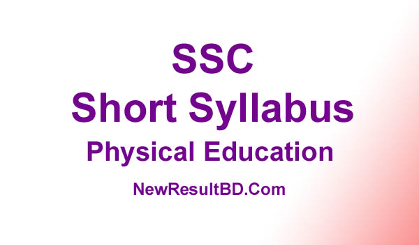 SSC Physical Education New Short Syllabus 2021 SSC Physical Education New Short Syllabus 2021