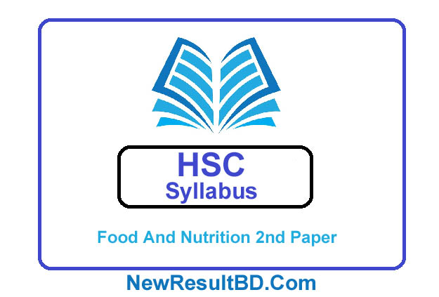 HSC Food And Nutrition 2nd Paper New Short Syllabus 2021 HSC Food And Nutrition 2nd Paper New Short Syllabus 2021