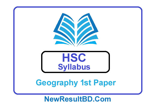 HSC Geography 1st Paper New Short Syllabus 2021