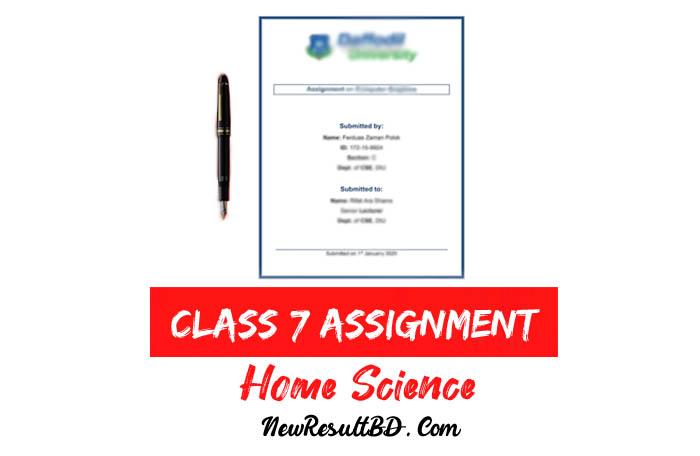 Class 7 Home Science Assignment 2021 Answer