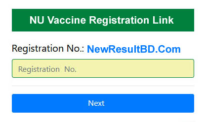 NU Vaccine Registration Website Link