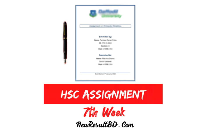 HSC 7th Week Assignment 2021 & 2022