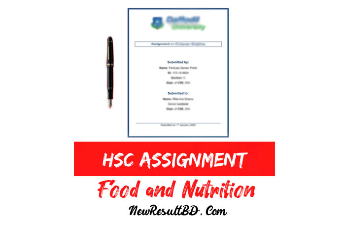HSC Food and Nutrition Assignment 2021 & 2022