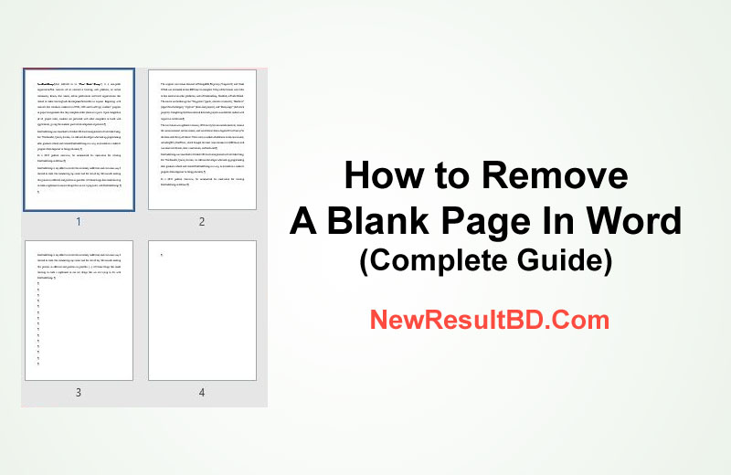 How To Remove A Blank Page In Word (Complete Guide)