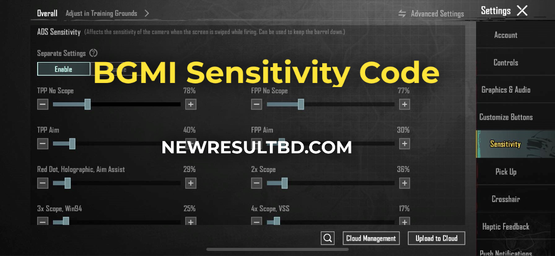 The Ultimate BGMI Sensitivity Code 2023: Improved Your Aim